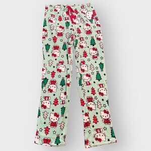 Hello Kitty “Christmas Trees” Fuzzy Soft Touch Pajama Pants Womens size X-Large